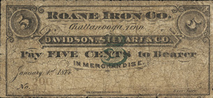 Chatt - Roane Iron $0.05 1874